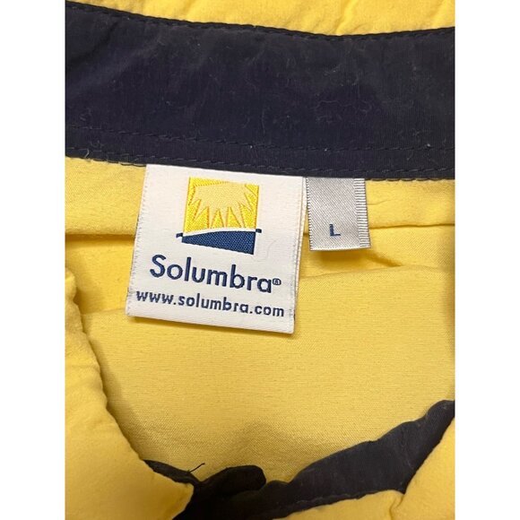 Vintage Solumbra L Men Yellow Polo Shirt Lightweight 100% UV Protection USA - Picture 3 of 16